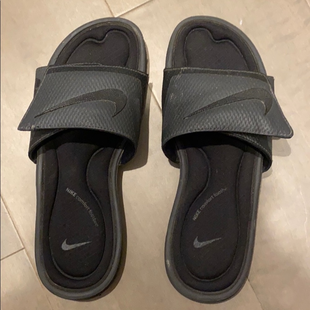 Nike slides. Perfect for post-workout comfort.